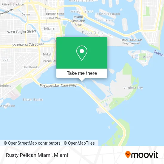 Rusty Pelican Miami map