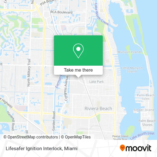 Lifesafer Ignition Interlock map