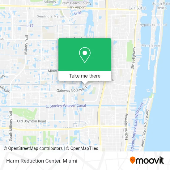 Harm Reduction Center map