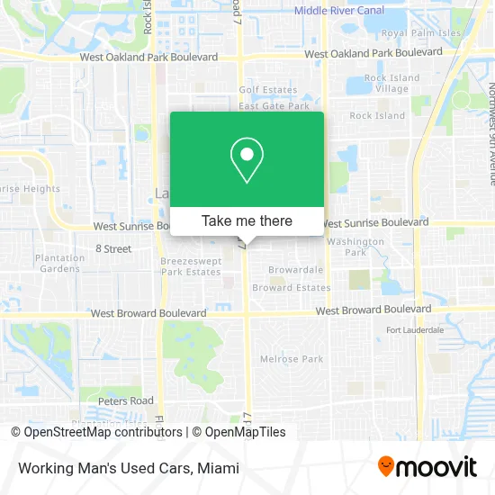 Working Man's Used Cars map