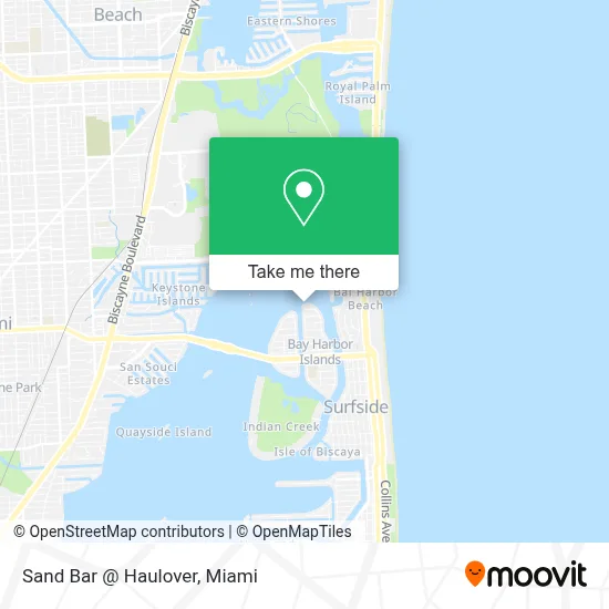 Sand Bar @ Haulover map