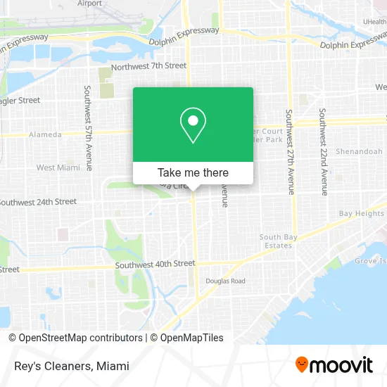 Rey's Cleaners map