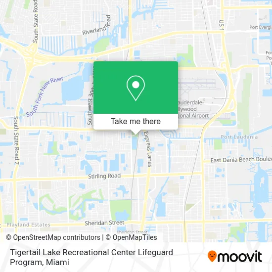 Tigertail Lake Recreational Center Lifeguard Program map