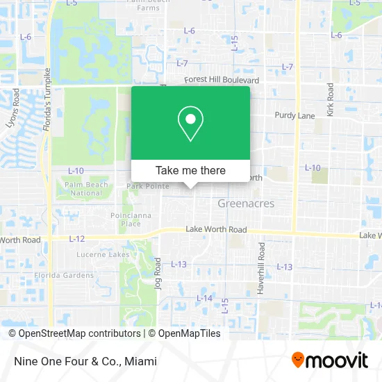 Nine One Four & Co. map