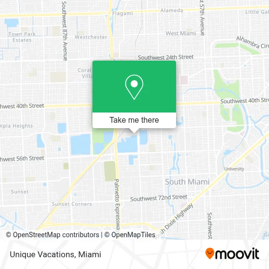 Unique Vacations map