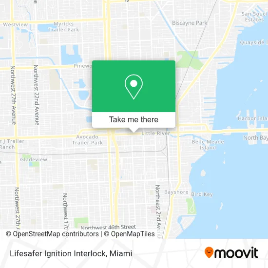 Lifesafer Ignition Interlock map