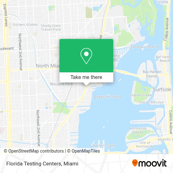 Florida Testing Centers map
