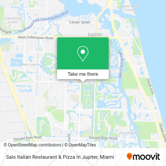 Sals Italian Restaurant & Pizza In Jupiter map