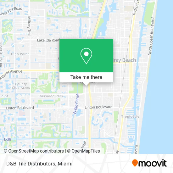 D&B Tile Distributors map