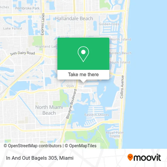 In And Out Bagels 305 map