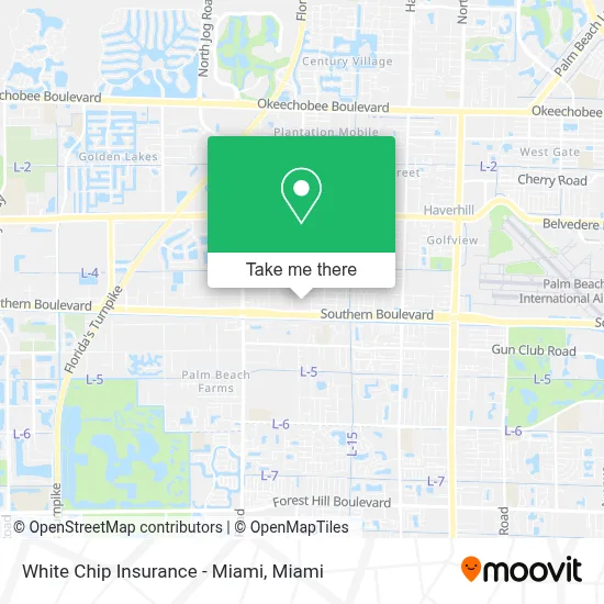 White Chip Insurance - Miami map