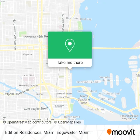 Edition Residences, Miami Edgewater map