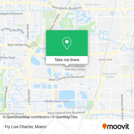 Fly Live Charter map