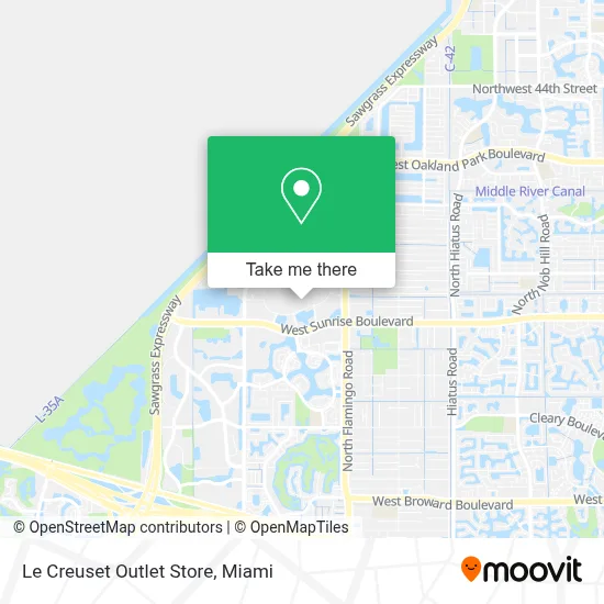 Le Creuset Outlet Store map