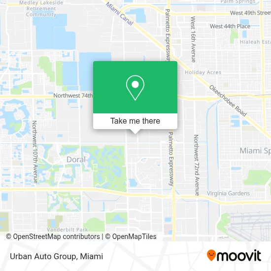 Urban Auto Group map