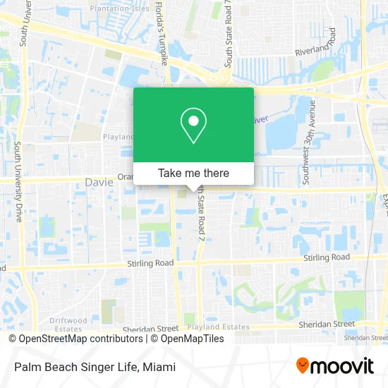 Palm Beach Singer Life map