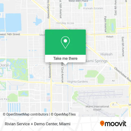 Rivian Service + Demo Center map