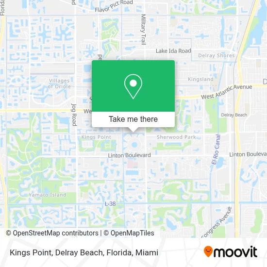 Kings Point, Delray Beach, Florida map