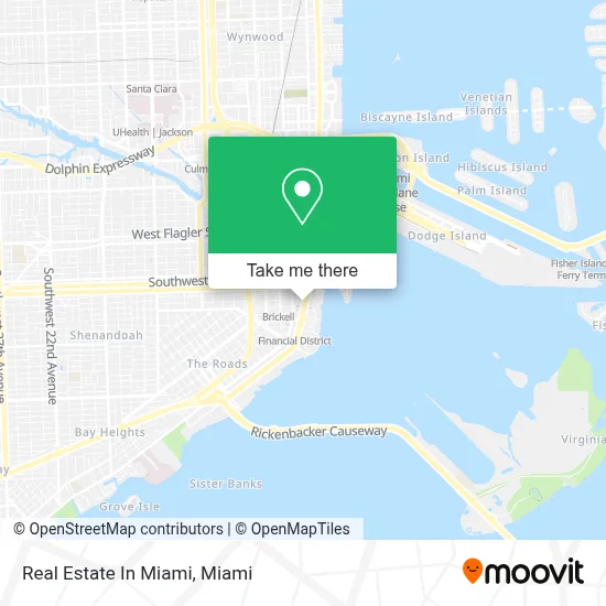 Real Estate In Miami map