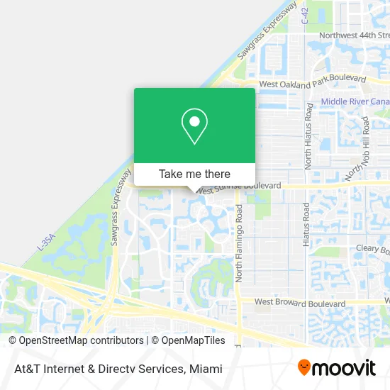 At&T Internet & Directv Services map