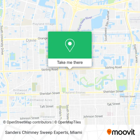 Sanders Chimney Sweep Experts map