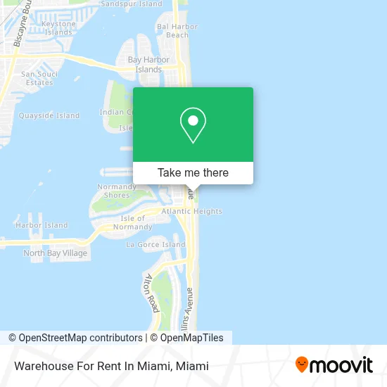 Warehouse For Rent In Miami map