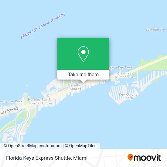 Florida Keys Express Shuttle map
