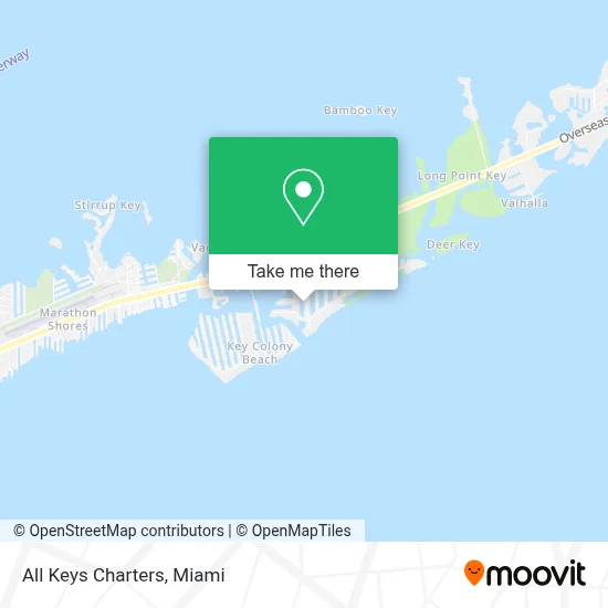 All Keys Charters map