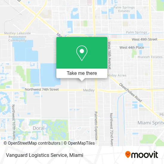Vanguard Logistics Service map