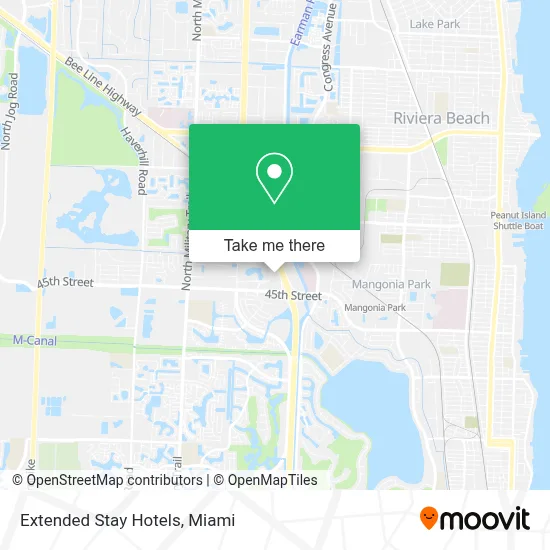 Extended Stay Hotels map