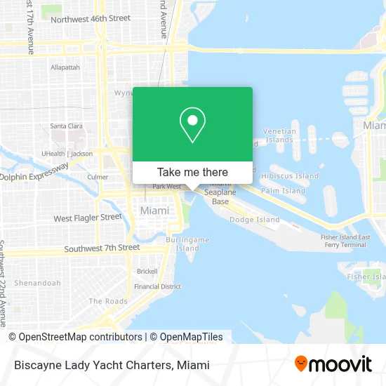 Biscayne Lady Yacht Charters map
