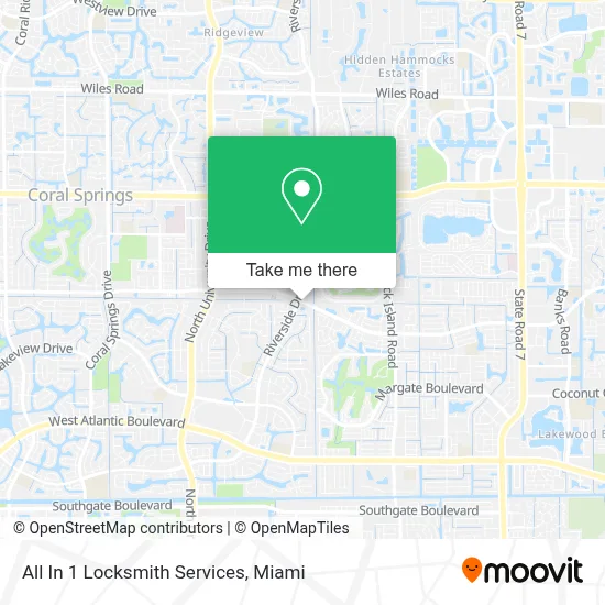 All In 1 Locksmith Services map