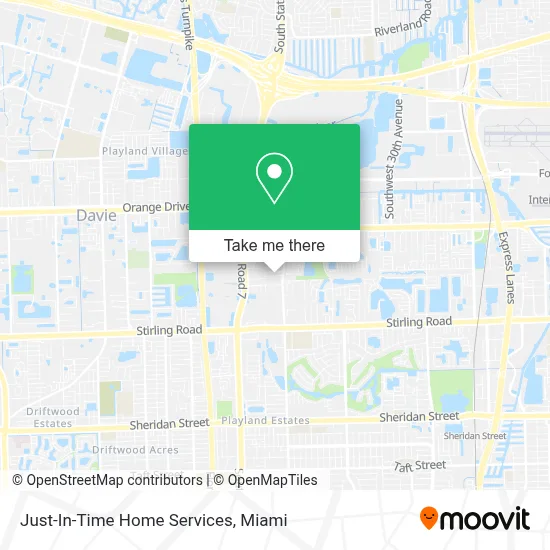 Just-In-Time Home Services map