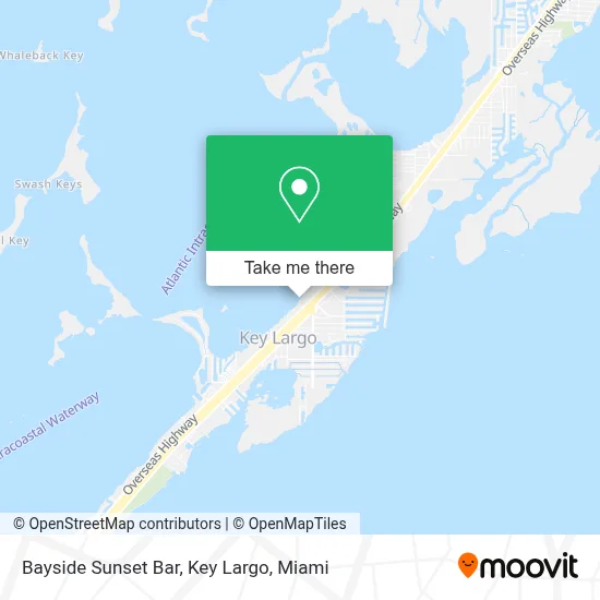 Bayside Sunset Bar, Key Largo map