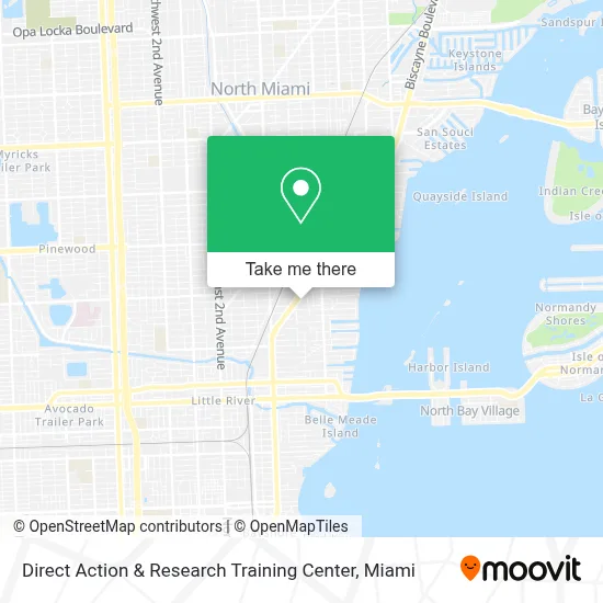 Direct Action & Research Training Center map