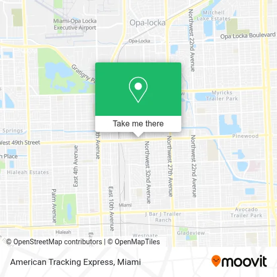 American Tracking Express map