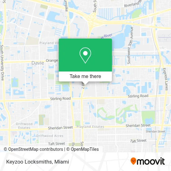 Keyzoo Locksmiths map