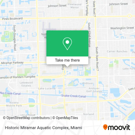 Historic Miramar Aquatic Complex map