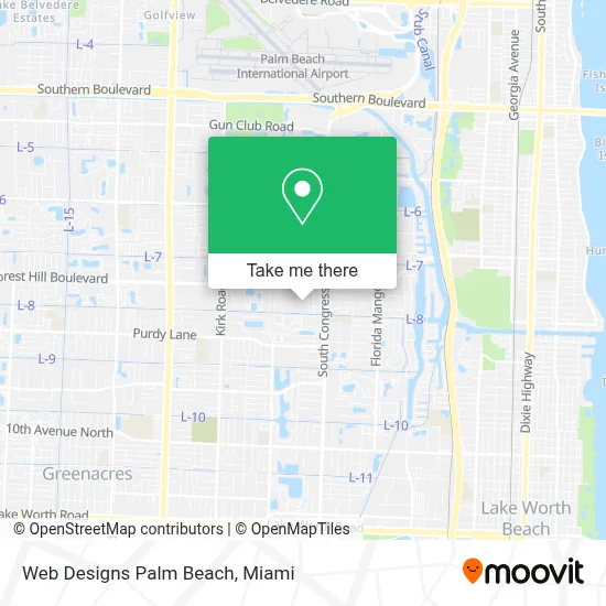 Web Designs Palm Beach map