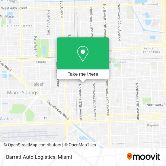 Barrett Auto Logistics map