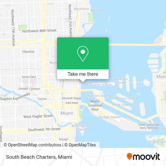 South Beach Charters map
