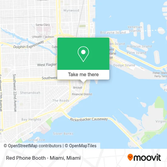 Red Phone Booth - Miami map