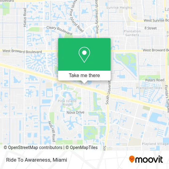 Ride To Awareness map