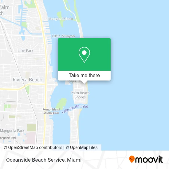 Oceanside Beach Service map