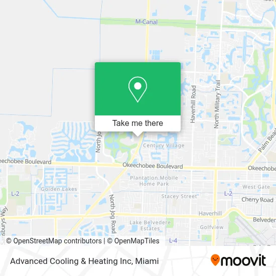 Advanced Cooling & Heating Inc map
