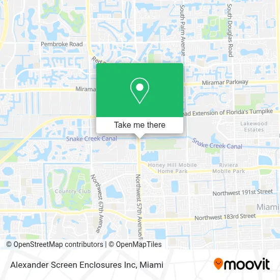 Alexander Screen Enclosures Inc map