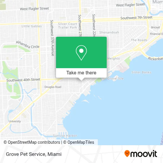 Grove Pet Service map