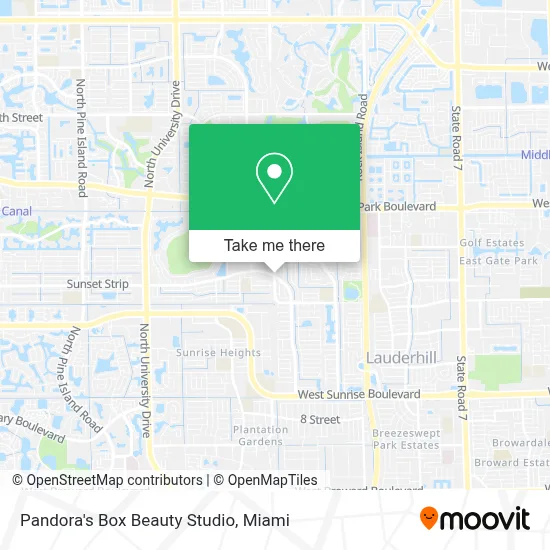 Pandora's Box Beauty Studio map