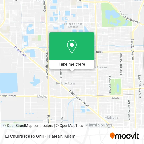 El Churrascaso Grill - Hialeah map