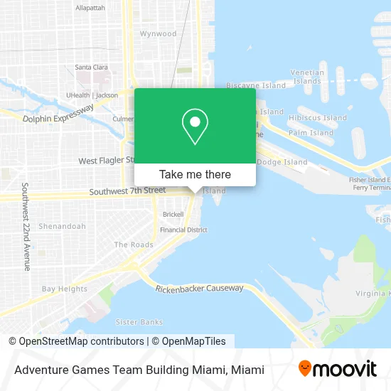Adventure Games Team Building Miami map